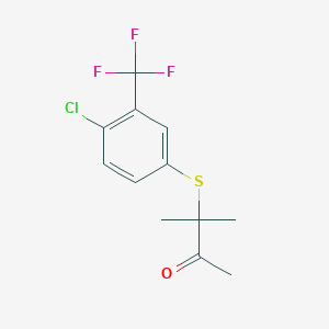 3-[(3'-Trifluoromethyl)-(4'-chloro)phenylthio]-3.3-dimethyl-2-propanone, 98%