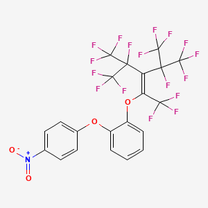 molecular formula C21H8F17NO4 B6313014 1-(4-Nitrophenoxy)-2-[2,2-bis(perfluoroisopropyl)-1-(trifluoromethyl)ethenoxy]benzene CAS No. 1357624-47-5