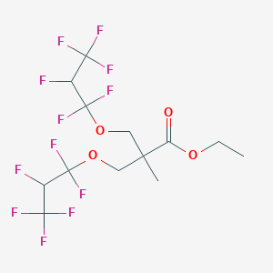 molecular formula C13H14F12O4 B6313066 2,2-Bis-(3,3,4,5,5,5-hexafluoro-2-oxo-pentyl)propionic acid ethyl ester CAS No. 1357623-76-7