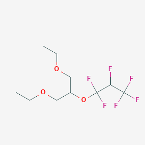 molecular formula C10H16F6O3 B6313157 Bis(1-ethoxymethyl)-(1,1,2,3,3,3-hexafluoropropoxy)methane CAS No. 1858256-39-9