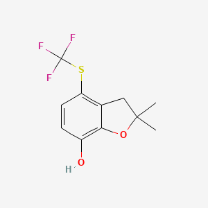 2,2-Dimethyl-7-hydroxy-4-(trifluoromethylthio)-2,3-dihydrobenzofuran