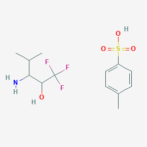 molecular formula C13H20F3NO4S B6313183 3-Amino-1,1,1-trifluoro-4-methyl-2-pentanol toluenesulfonate, 97% CAS No. 1858251-29-2