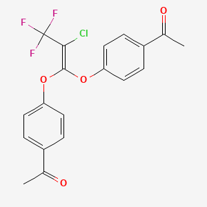 molecular formula C19H14ClF3O4 B6313227 2-Chloro-2-trifluoromethyl-1,1-bis(4'-acetylphenoxy)ethylene CAS No. 1858250-70-0