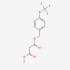 molecular formula C12H11F3O5 B6313234 1-Methyl- 3-[4-(trifluoromethoxy)benzyl-propanedionate CAS No. 1858242-52-0