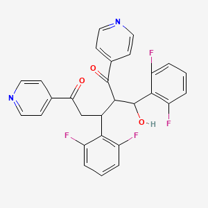 molecular formula C28H20F4N2O3 B6313288 1,5-Di-(3-pyridyl)-3-(2,6-difluorophenyl)-4-[(2,6-difluorophenyl)ethanol]-1,5-pentanedione CAS No. 1858256-92-4