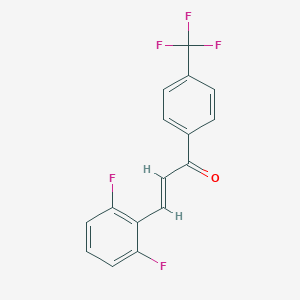 molecular formula C16H9F5O B6313299 1-(4-Trifluoromethylphenyl)-3-[2,6-difluorophenyl]-2-propen-1-one CAS No. 1357628-25-1