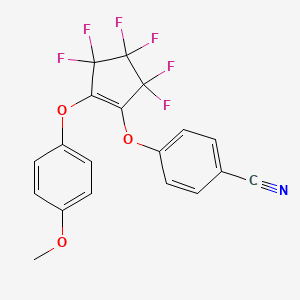 4-{[3,3,4,4,5,5-Hexafluoro-2-(4-methoxyphenoxy)cyclopent-1-en-1-yl]oxy}benzonitrile