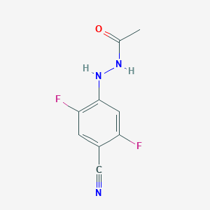 molecular formula C9H7F2N3O B6313307 N-Acetyl-N'-(2,5-difluoro-4-cyanophenyl)hydrazine CAS No. 1858242-35-9