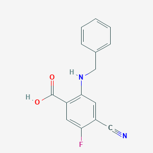 molecular formula C15H11FN2O2 B6313318 4-Cyano-3-fluoro-6-(N-benzylamino)-benzoic acid CAS No. 1858255-27-2
