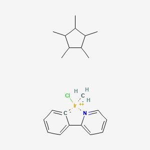 molecular formula C22H31ClIrN B6313392 Chloro(pentamethylcyclopentadienyl)[(2-pyridinyl-kN)phenyl-kC]iridum(III), 99% CAS No. 945491-51-0