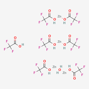molecular formula C14H9F21O15Zn4 B6313442 氧[六(三氟乙酸根)]四锌三氟乙酸加合物 ZnTAC24 CAS No. 1276028-18-2