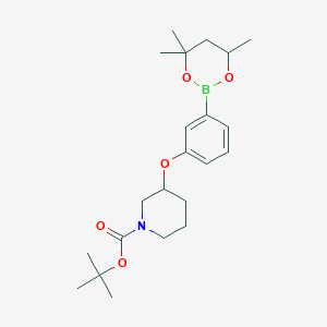 tert-Butyl 3-[3-(4,4,6-trimethyl-1,3,2-dioxaborinan-2-yl)phenoxy]piperidine-1-carboxylate