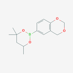 molecular formula C14H19BO4 B6313456 6-(4,4,6-Trimethyl-1,3,2-dioxaborinan-2-yl)-4H-1,3-benzodioxine CAS No. 2096998-44-4
