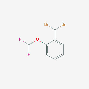molecular formula C8H6Br2F2O B6313480 1-(Dibromomethyl)-2-(difluoromethoxy)benzene, 99% CAS No. 1357626-50-6