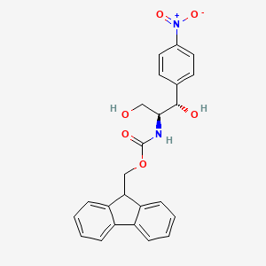 molecular formula C24H22N2O6 B6313516 (1S,2S)-2-[(9-Fluorenylmethyloxycarbonyl)amino]-1,3-dihydroxy-1-(4-nitrophenyl)propan CAS No. 1301706-82-0