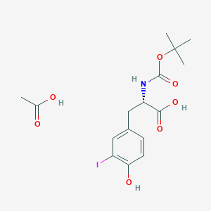 molecular formula C16H22INO7 B6313526 N-alpha-t-Butyloxycarbonyl-L-3-iodo-tyrosine acetate (Boc-L-Tyr(3-I)-OH.AcOH) CAS No. 1301706-54-6