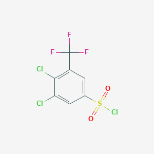 molecular formula C7H2Cl3F3O2S B6313544 3,4-Dichloro-5-(trifluoromethyl)benzenesulfonyl chloride, 99% CAS No. 1301739-58-1