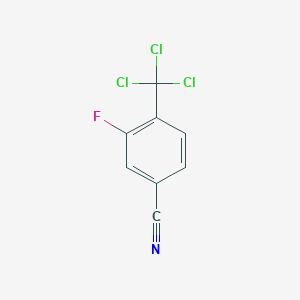 molecular formula C8H3Cl3FN B6313545 3-Fluoro-4-(trichloromethyl)benzonitrile, 99% CAS No. 1301739-81-0