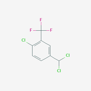 molecular formula C8H4Cl3F3 B6313564 3-(Trifluoromethyl)-4-chlorobenzal chloride, 97% CAS No. 1301739-02-5