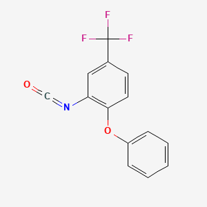 molecular formula C14H8F3NO2 B6313569 2-(Phenoxy)-5-(trifluoromethyl)phenyl isocyanate, 95% CAS No. 1301738-79-3