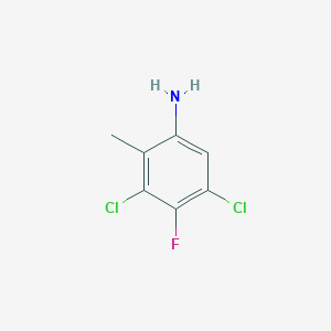 molecular formula C7H6Cl2FN B6313595 3,5-Dichloro-4-fluoro-2-methylaniline, 98% CAS No. 1301739-01-4