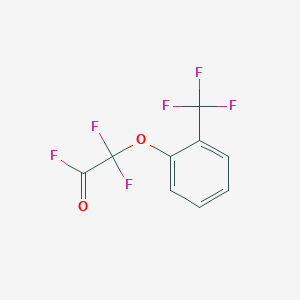 molecular formula C9H4F6O2 B6313599 2-(Trifluoromethyl)-alpha, alpha-difluoro phenoxyacetic acid fluoride, 95% CAS No. 1301739-80-9