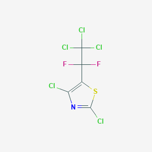 molecular formula C5Cl5F2NS B6313617 2,4-Dichloro-5-(2,2,2-trichloro-1,1-difluoroethyl)-1,3-thiazole, 99% CAS No. 1301739-24-1