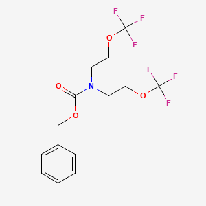 molecular formula C14H15F6NO4 B6313624 N,N-Bis[2-(trifluoromethoxy)ethyl]-N-carbobenzyloxyamine, 97% CAS No. 1301739-20-7