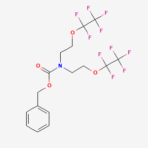 molecular formula C16H15F10NO4 B6313633 N,N-Bis[2-pentafluoroethoxy)ethyl]-N-carbobenzyloxyamine, 97% CAS No. 1301739-21-8
