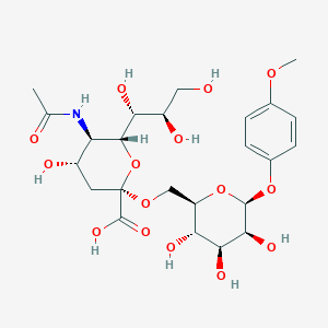molecular formula C24H35NO15 B6313642 4-Methoxyphenyl 6-O-(N-acetyl-alpha-neuraminosyl)-beta-D-galactopyranoside CAS No. 1272755-78-8