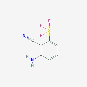 molecular formula C7H5F3N2S B6313653 2-Amino-6-(trifluoromethylthio)benzonitrile, 97% CAS No. 1159512-52-3