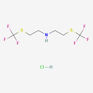 molecular formula C6H10ClF6NS2 B6313659 Bis[2-(trifluoromethylthio)ethyl]amine hydrochloride, 98% CAS No. 1286744-19-1