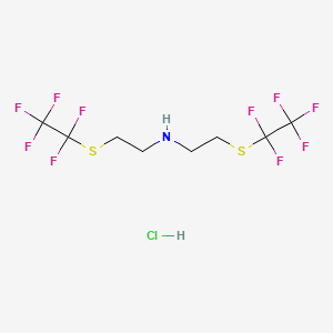 molecular formula C8H10ClF10NS2 B6313675 Bis[2-(pentafluoroethylthio)ethyl]amine hydrochloride, 98% CAS No. 1286744-04-4