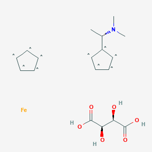molecular formula C18H25FeNO6 B6313694 (S)-(+)-N,N-Dimethyl-1-ferrocenylethylamine (L)-tartrate CAS No. 111614-65-4