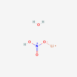 molecular formula H3LiNO4+ B6313745 Lithium nitrate hydrate, Puratronic®, 99.999% (metals basis) CAS No. 57137-39-0