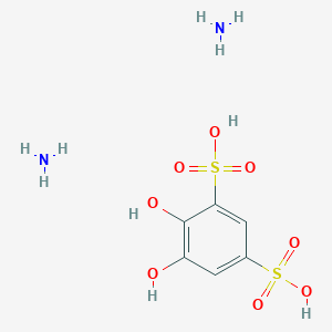 molecular formula C6H12N2O8S2 B6313796 4,5-Dihydroxy-1,3-benzenedisulfonic acid, tetraammonium salt, 97% CAS No. 1274904-43-6