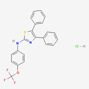 molecular formula C22H16ClF3N2OS B6313801 (3,4-Diphenyl(2,5-thiazolyl))(4-(trifluoromethoxy)phenyl)amine CAS No. 1274892-58-8