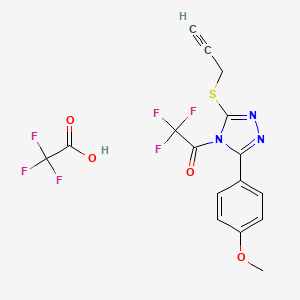 2,2,2-Trifluoro-1-(5-(4-methoxyphenyl)-2-prop-2-ynylthio(1,3,4-triazolyl))ethan-1-one, 2,2,2-trifluoroacetic acid