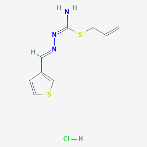 2,3-Diaza-1-prop-2-enylthio-4-(3-thienyl)buta-1,3-dienylamine hydrochloride