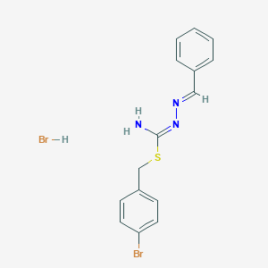 molecular formula C15H15Br2N3S B6313821 2,3-Diaza-1-((4-bromophenyl)methylthio)-4-phenylbuta-1,3-dienylamine, hydrobromide CAS No. 1274948-32-1