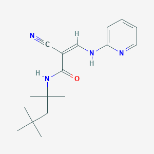 2-Nitrilo-3-(2-pyridylamino)-N-(1,1,3,3-tetramethylbutyl)prop-2-enamide
