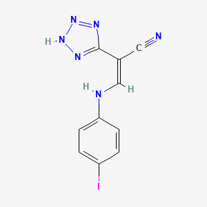 molecular formula C10H7IN6 B6313850 2-(2H-2,3,4,5-Tetraazolyl)-3-((4-iodophenyl)amino)prop-2-enenitrile CAS No. 1024726-51-9