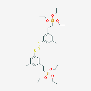 molecular formula C30H50O6S3Si2 B6313877 Bis-[3-(2-triethoxysilylethyl)tolyl]polysulfide, 95% CAS No. 198087-81-9