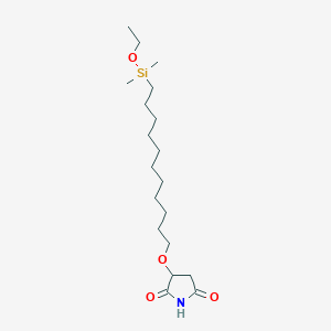 molecular formula C19H37NO4Si B6313881 11-(琥珀酰亚胺氧基)十一烷基二甲基乙氧基硅烷；95% CAS No. 1274903-20-6