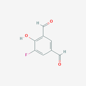 molecular formula C8H5FO3 B6313898 5-Fluoro-4-hydroxyisophthaldialdehyde;  98% CAS No. 1262415-15-5