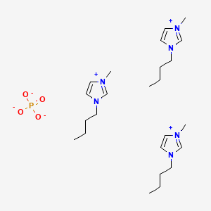 molecular formula C24H45N6O4P B6313917 1-Butyl-3-methylimidazolium phosphate;  99% [BMlM] [PO4] CAS No. 817574-92-8