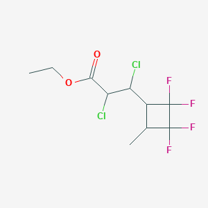 molecular formula C10H12Cl2F4O2 B6313943 Ethyl 2,3-dichloro-3-[(4'-methyl-2',2',3',3'-tetrafluoro)cyclobutyl]propionate;  97% CAS No. 1262415-63-3