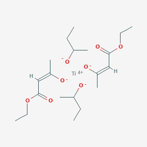molecular formula C20H36O8Ti B6313967 Diisobutoxy-bisethylacetoacetatotitanate - TYZOR IBAY CAS No. 83877-91-2