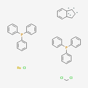 molecular formula C46H39Cl3P2Ru B6313968 Chloro(indenyl)bis(triphenylphosphine)ruthenium(II) dichloromethane adduct, 98% CAS No. 99897-61-7