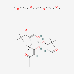 molecular formula C41H78O10Y B6313980 Tris(2,2,6,6-tetramethyl-3,5-heptanedionato)yttrium(III) triglyme adduct;  (99.9%-Y) (REO) CAS No. 952518-10-4